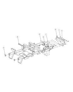 Frame Assembly Diagram and Parts List for M72-GN33 53CB5FJZ750-33HP-OHV Cub Cadet Lawn Tractor